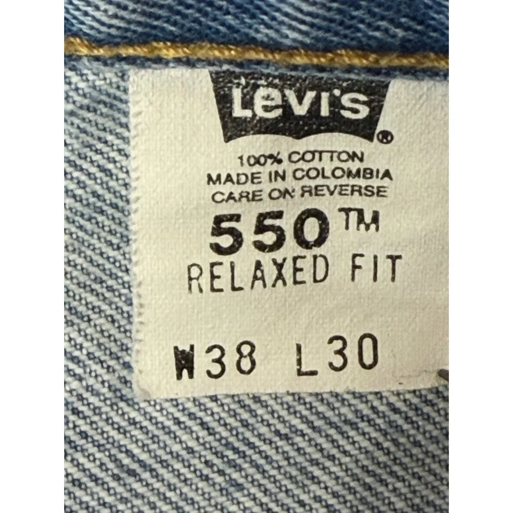 Vintage Levis 550 Relaxed Fit Tapered Leg Blue Denim Jeans Sz 38x30 (EE31) y2k